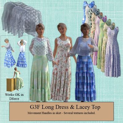 G3F Long Dress & Lacey Top