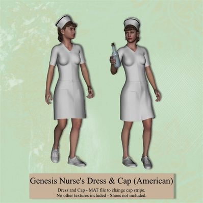 Genesis Nurse's Dress & Cap (American) Genesis Nurse's Dress & Cap (American)