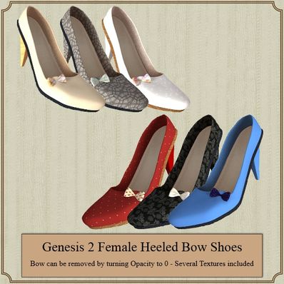 Genesis 2 Female Heeled Bow Shoes