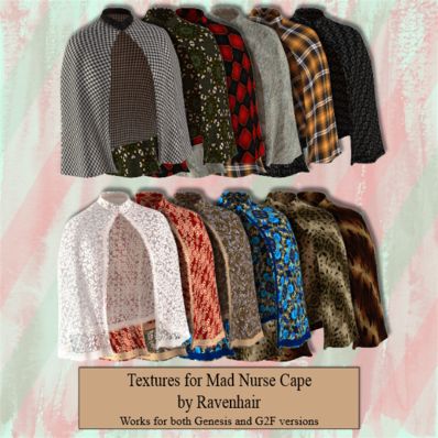 Textures for Mad Nurse Cape by Ravenhair Textures for Mad Nurse Cape by Ravenhair