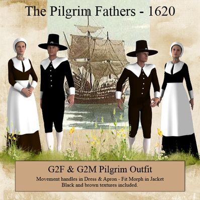 Pilgrim Fathers Outfits for G2F & G2M Pilgrim Fathers Outfits for G2F & G2M