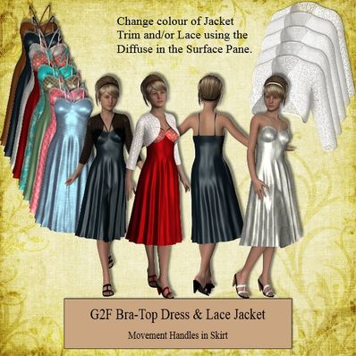 G2F Bra-Top Dress & Lace Jacket