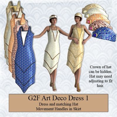 Art Deco Dress & Hat for G2F