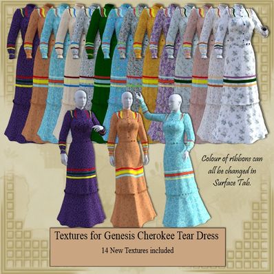 Textures for the Genesis Cherokee Tear Dress Textures for the Genesis Cherokee Tear Dress