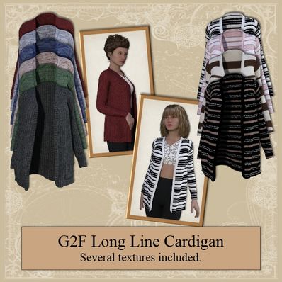 Long Line Cardigan for Genesis 2 Female