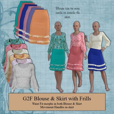 G2F Blouse & Skirt with Frills