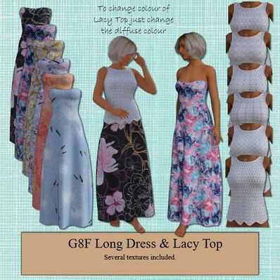 G8F Long Dress & Lacy Top